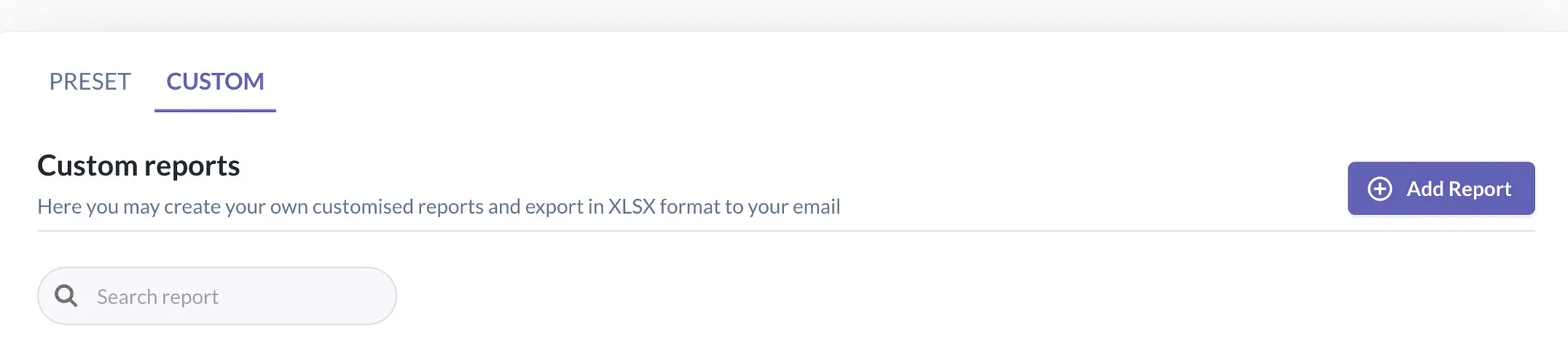 Create custom report